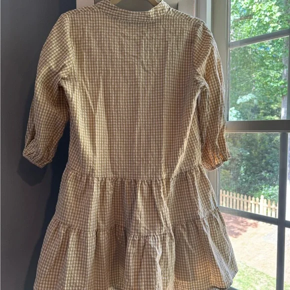 Petal & Pup Cream Checkered Mini Dress - Picture 2 of 6